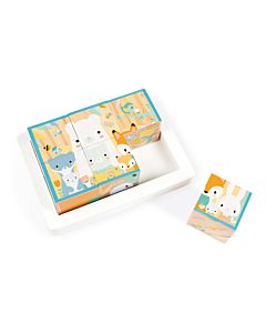 Houten Blokkenpuzzel Bosdieren Janod