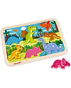 Houten Kinderpuzzel Dinosaurussen Janod