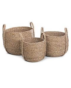 Opbergmanden Kurv Zeegras (set 3) Kidsdepot