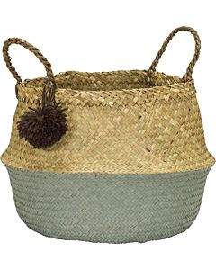 Opbergmand Zeegras Pompom Zeegroen KidsDepot