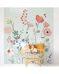 Kinderbehang Bloemen Veld MIMI'Lou
