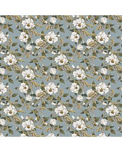 Kinderbehang Magnolia Blauw Dekornik