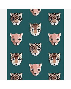 Kinderbehang Panter Petrol Studio Ditte