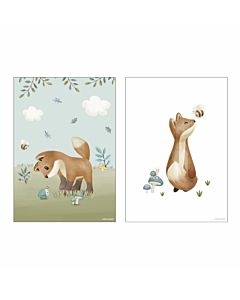 Kinderposter Dubbelzijdig Bos Vrienden A3 Little Dutch