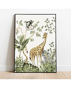 Kinderposter Jungle Giraffe A4 Little Dreamzzz