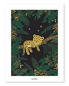 Kinderposter Jungle Slapende Cheetah Lilipinso