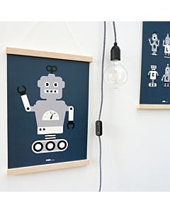 Kinderposter Robot Donkerblauw ANNIdesign