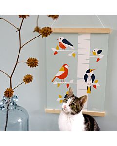Kinderposter Vogels Boom Oudgroen ANNIdesign