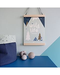 Kinderposter Wild Life Tekst Oudgroen A3 ANNIdesign