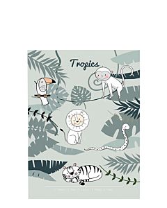 Kinderposter Tropisch Dieren Dubbelzijdig Little & Pure