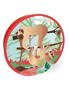 Kinderpuzzel Contour Luiaard (35st) Scratch