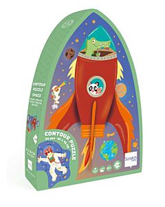 Kinderpuzzel Contour Ruimte (60 st) Scratch