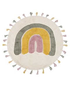 Kindervloerkleed Pompom Regenboog Moss Nattiot