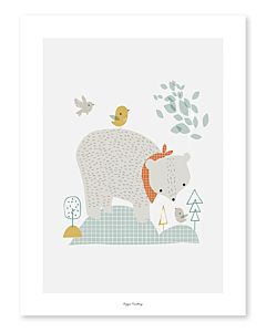 Kinderposter Beer Bos Lilipinso