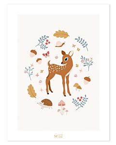Kinderposter Hertje in het Bos Lilipinso