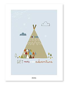 Kinderposter Tipi Indiaan Lilipinso