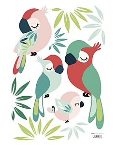 Muursticker Papegaaien Lilipinso