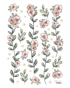 Muursticker Romantische Bloemenslinger Lilipinso