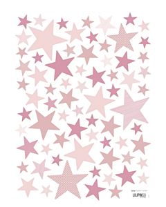 Muursticker Sterren Roze Lilipinso