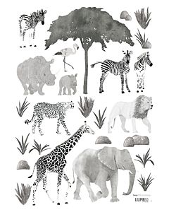 Muursticker Wilde Dieren Safari Lilipinso