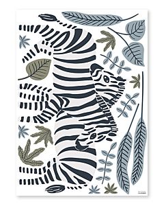 Muursticker Zebra Savanne Tanzania Lilipinso