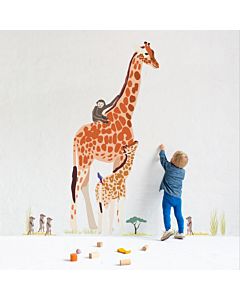 Muursticker Giraffe Safari MIMI'Lou