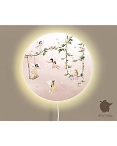 Ronde Wandlamp Droomvlucht Roze 35 cm (Ø) Oliver Robins