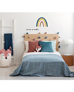 Muursticker Regenboog Blauw Pöm le Bonhomme