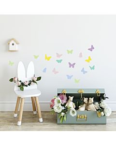 Muurstickers Vlinder Pastel Pöm le Bonhomme