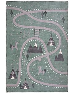 Kindervloerkleed Indianen Tipi Nattiot