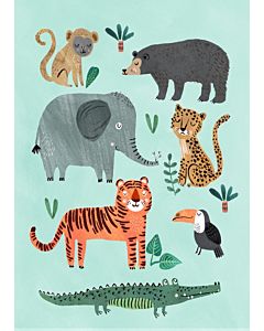 Kinderposter Wilde Dieren Petit Monkey