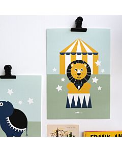 Kinderposter Circus Leeuw ANNIdesign Sfeer