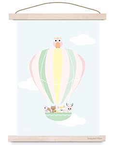 Kinderposter Luchtballon Designed4kids