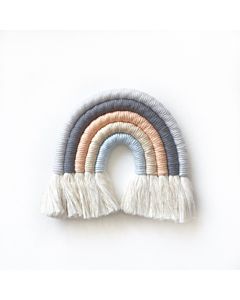 Wanddecoratie Regenboog Blauw Grijs Peach Apricot