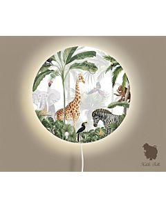 Ronde Wandlamp Jungle Jive 35 cm (Ø) Kikki Belle  aan