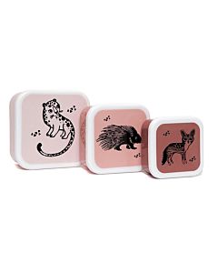 Set Snackboxen Dieren Roze Petit Monkey