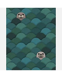 Kinderbehang Zeehond Zee Groen Studio Ditte