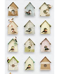Kinderbehang Vogelhuis Pastel Studio Ditte