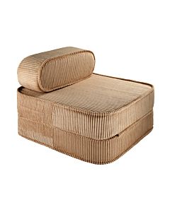 Klapstoel Matras Corduroy Toffee Bruin Wigiwama 