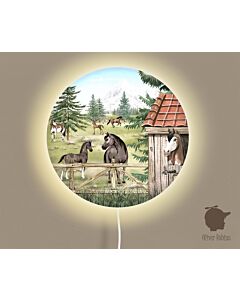 Ronde Wandlamp Horse Heaven 35 cm (Ø) Oliver Robins