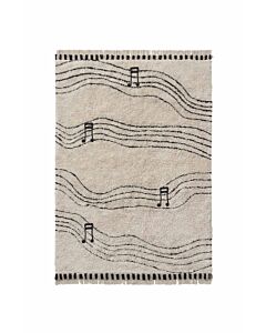 Kindervloerkleed Speelkleed Muzieknoten Naturel Lorena Canals